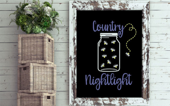 Country Nightlight Graphics for Creative Crafts