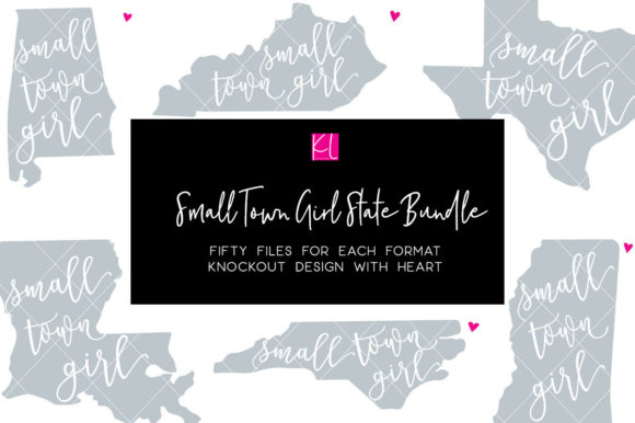 Small Town Girl USA State Bundle for Crafts and Graphics