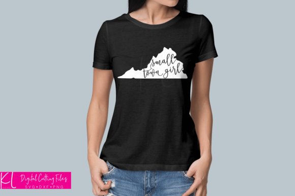 Virginia Small Town Girl Graphics for Crafts and Merchandise