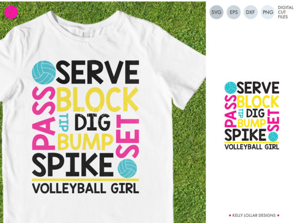 Volleyball Girl Graphics for Creative Crafts